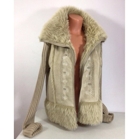 Escalade Paris Faux Fur Coat Jacket Womens XL - Picture 1 of 9